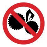 Забраняващ знак, Знак забранено докосването при работещи елементи