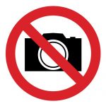 Забраняващ знак, Знак забранено заснемането, Знак забранено за фотокамери, Знак снимките забранени