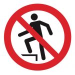 Забраняващ знак, Знак забранено стъпването на повърхността