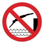 Забраняващ знак, Знак забранено скачането във водата