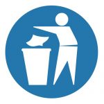 Задължаващ знак, Задължително поддържай чисто, Задължително изхвърляй отпадъците на определените места