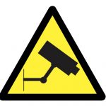 Предупредителен знак, Знак внимание видеозаснемане, Внимание използват се камери