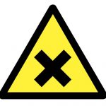 Знак за внимание, Внимание опасност от дразещ или вреден материал, Внимание вреден материал